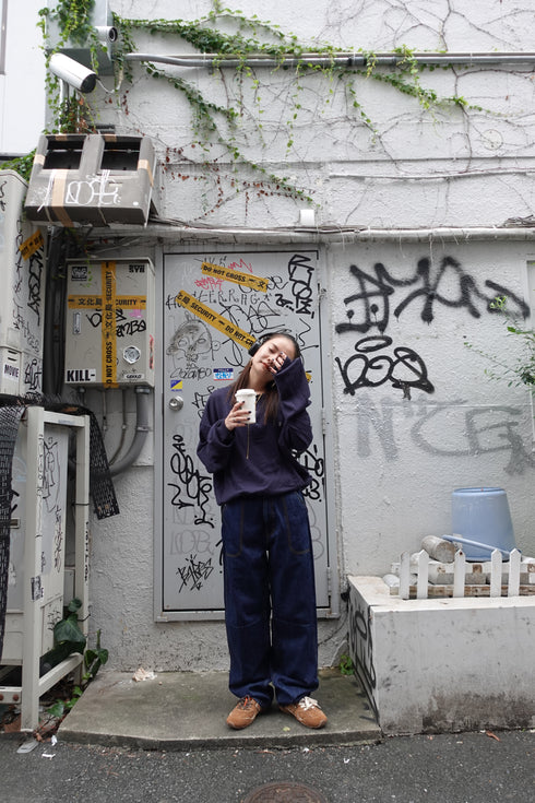 刺繍カーブデニム